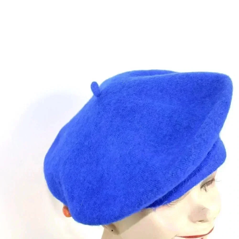 New Royal Blue Wool French Paris Beret